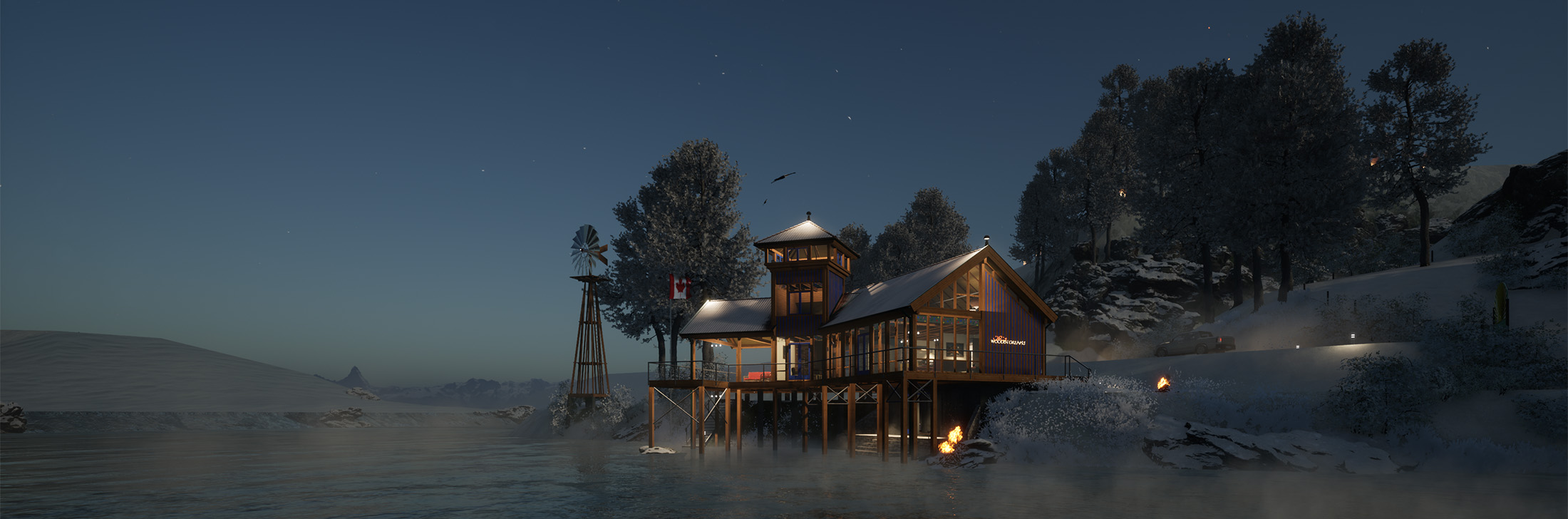 vom Miramichi aus - der ist schon über Monate zugefroren