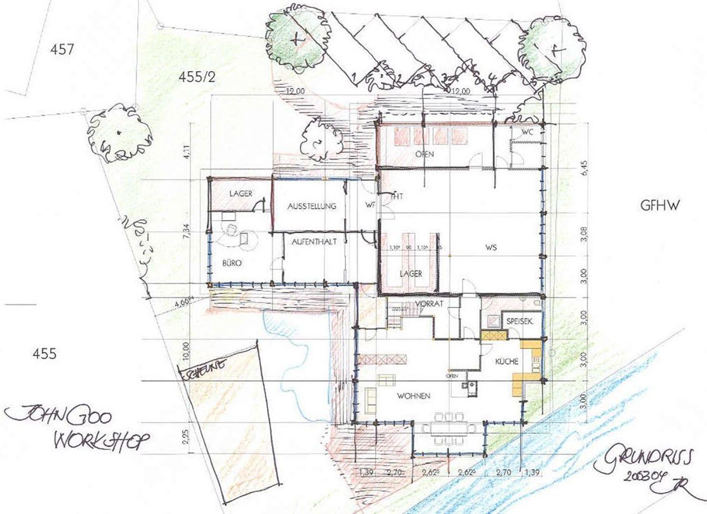 Holzskelettbau Grundriss
