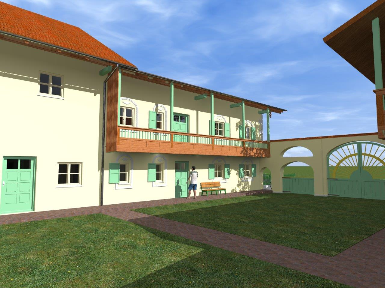 Denkmal - Haupthaus Innenhof