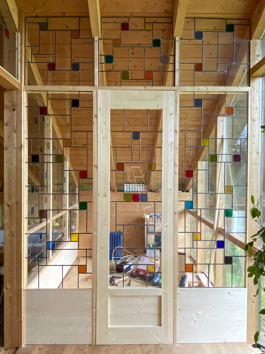 Antikverglasung im DG - Badezimmer und Sauna-h Antikverglasung im DG - Badezimmer und Sauna-h