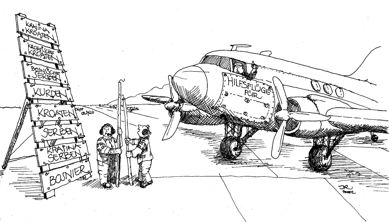 Karikatur zum Balkankrieg