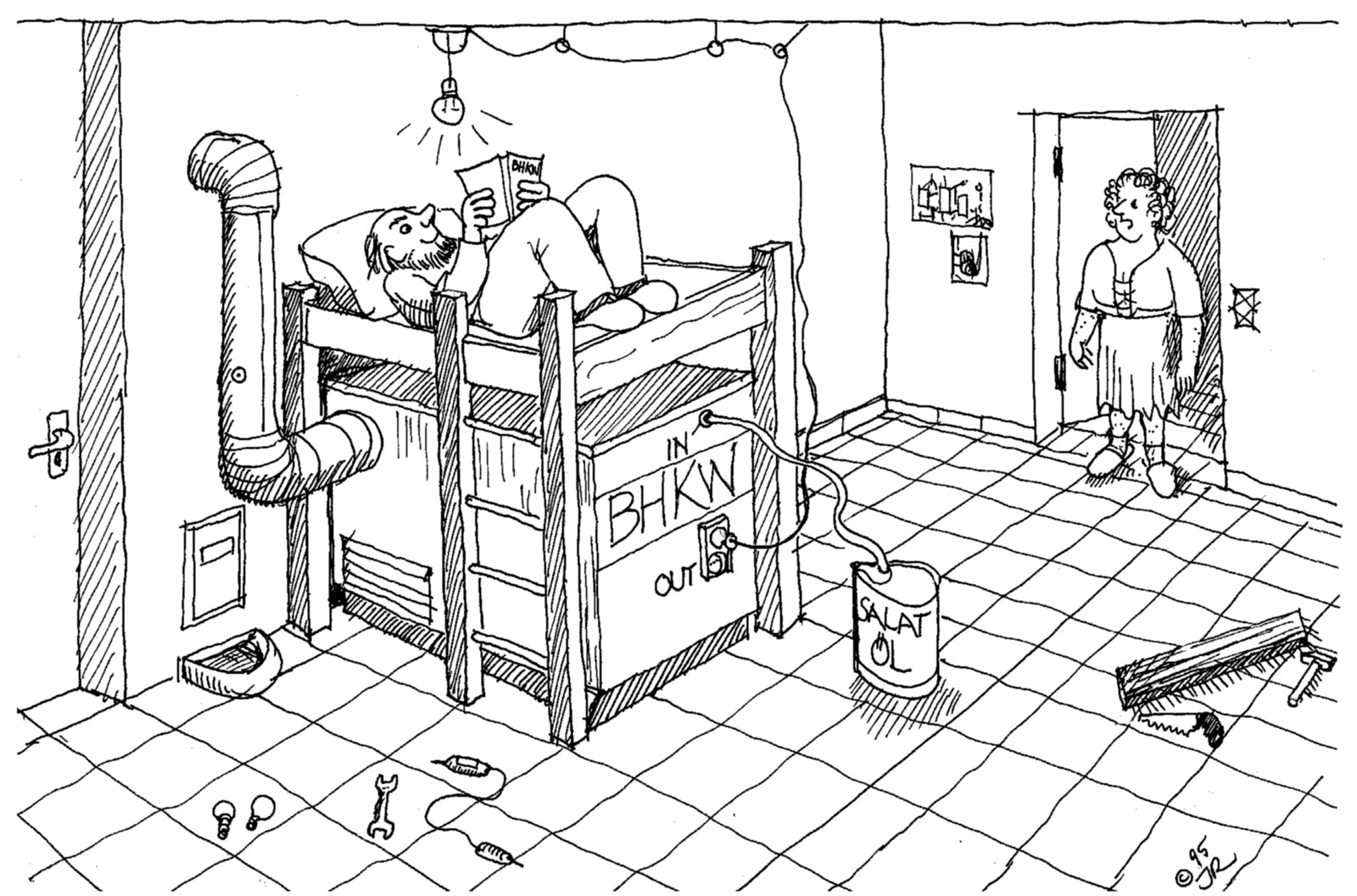 komm endlich ins Bett, sonst nehme ich dir mein Salatöl weg! (KWK - KraftWärmeKopplung | BHKW - BlockHeizKraftWerk)