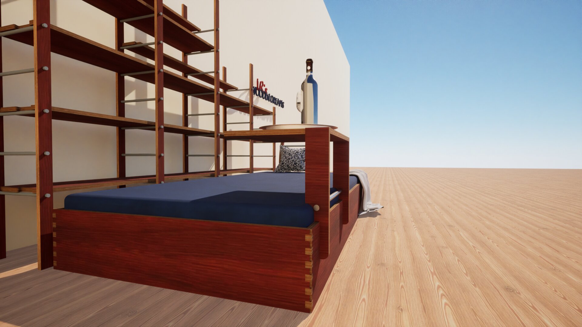 Regal mit Sofa(bett)