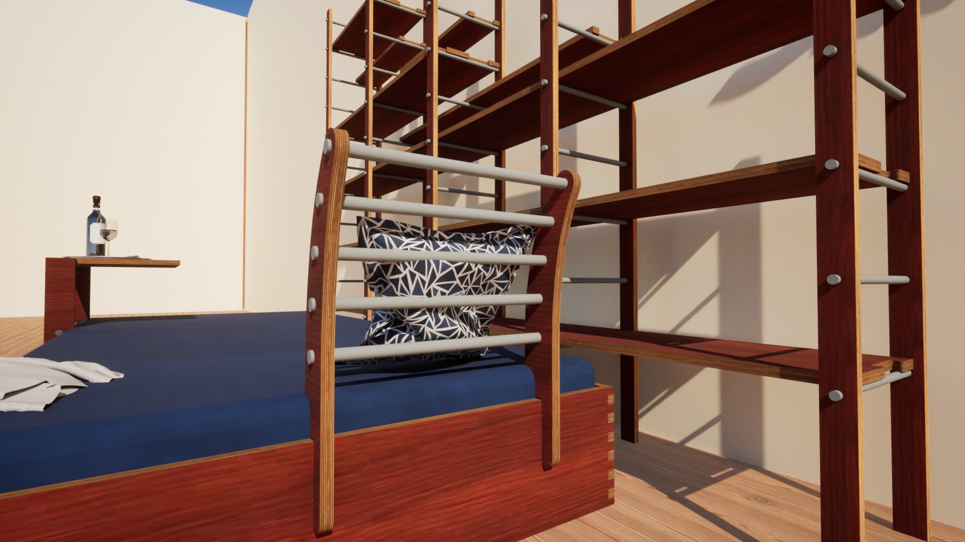 Regal mit Sofa(bett)