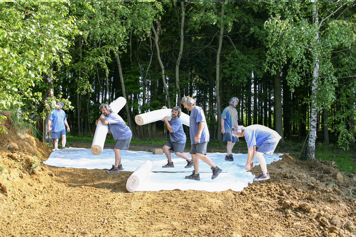 Vlies verlegen Vlies verlegen