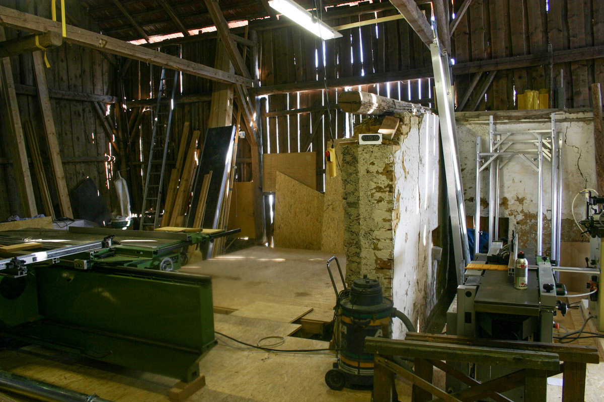 noch ganz schön luftig, die Fassade