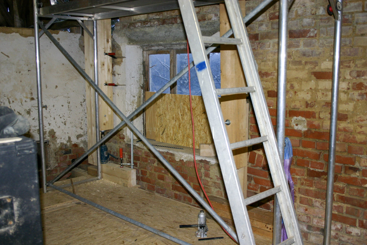 Südstützen bis zur Mittelpfette