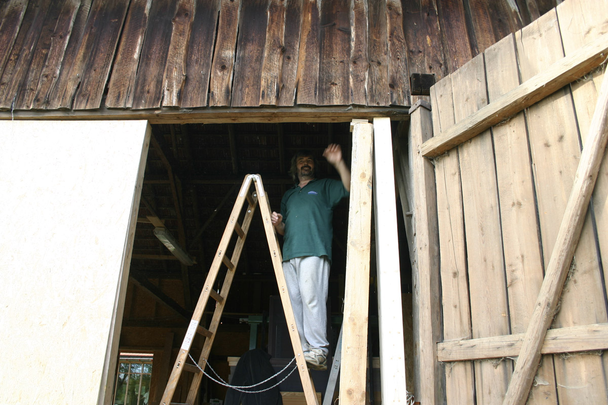 Stütze läuft durch bis Fußpfette